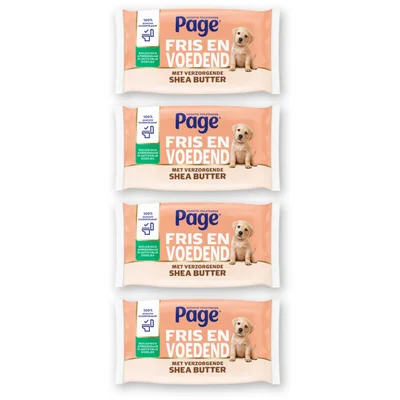 Page Shea butter vochtig toiletpapier 4-pack