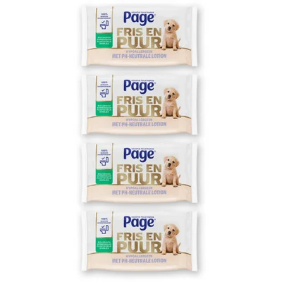 Page Puur vochtig toiletpapier 4-pack