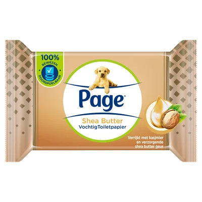 Page Shea butter vochtig toiletpapier 2-pack