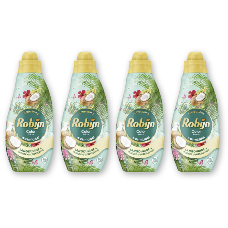 Robijn Color kokos wasmiddel 4-pack
