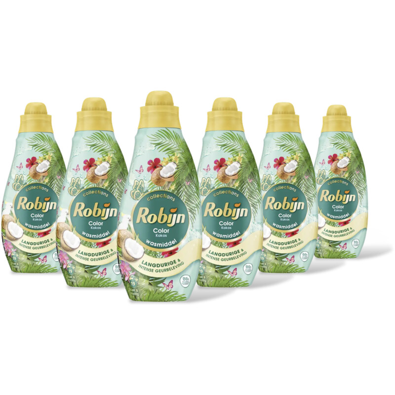 Robijn Color kokos wasmiddel 6-pack