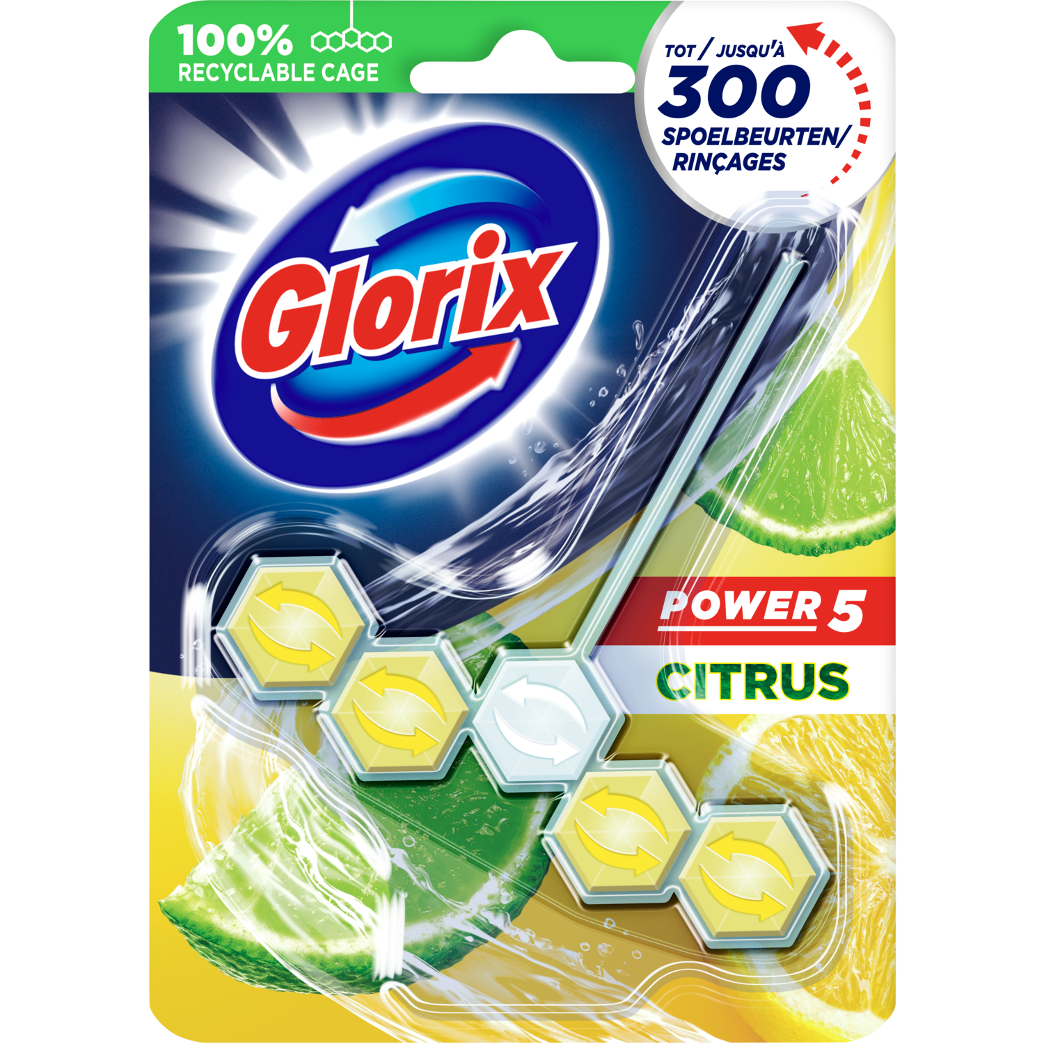 Glorix Power5 citrus wc-blok