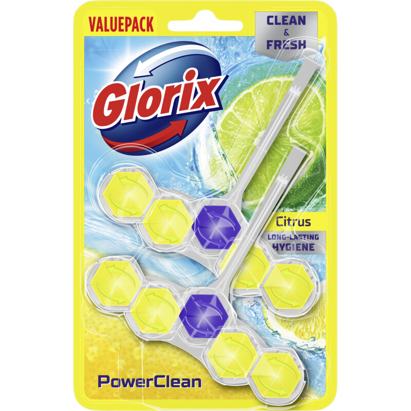Glorix Power5 citrus duo pack wc-blok 2-pack