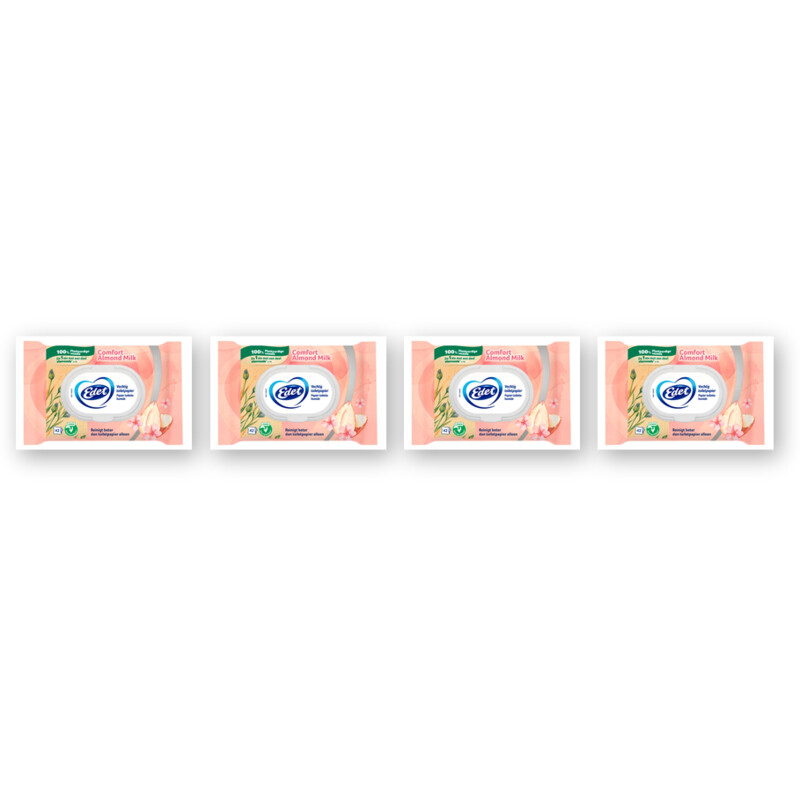 Edet Amandelmelk vochtig toiletpapier 4-pack