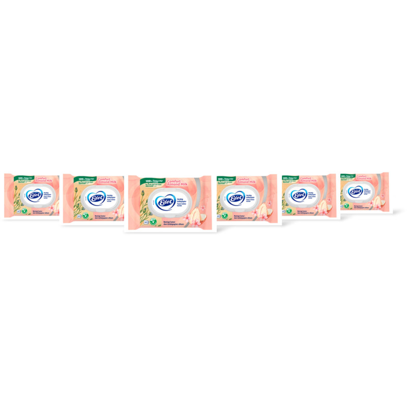 Edet Amandelmelk vochtig toiletpapier 6-pack