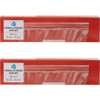AH Hersluitbare zakjes 4,5 & 6 liter 2-pack