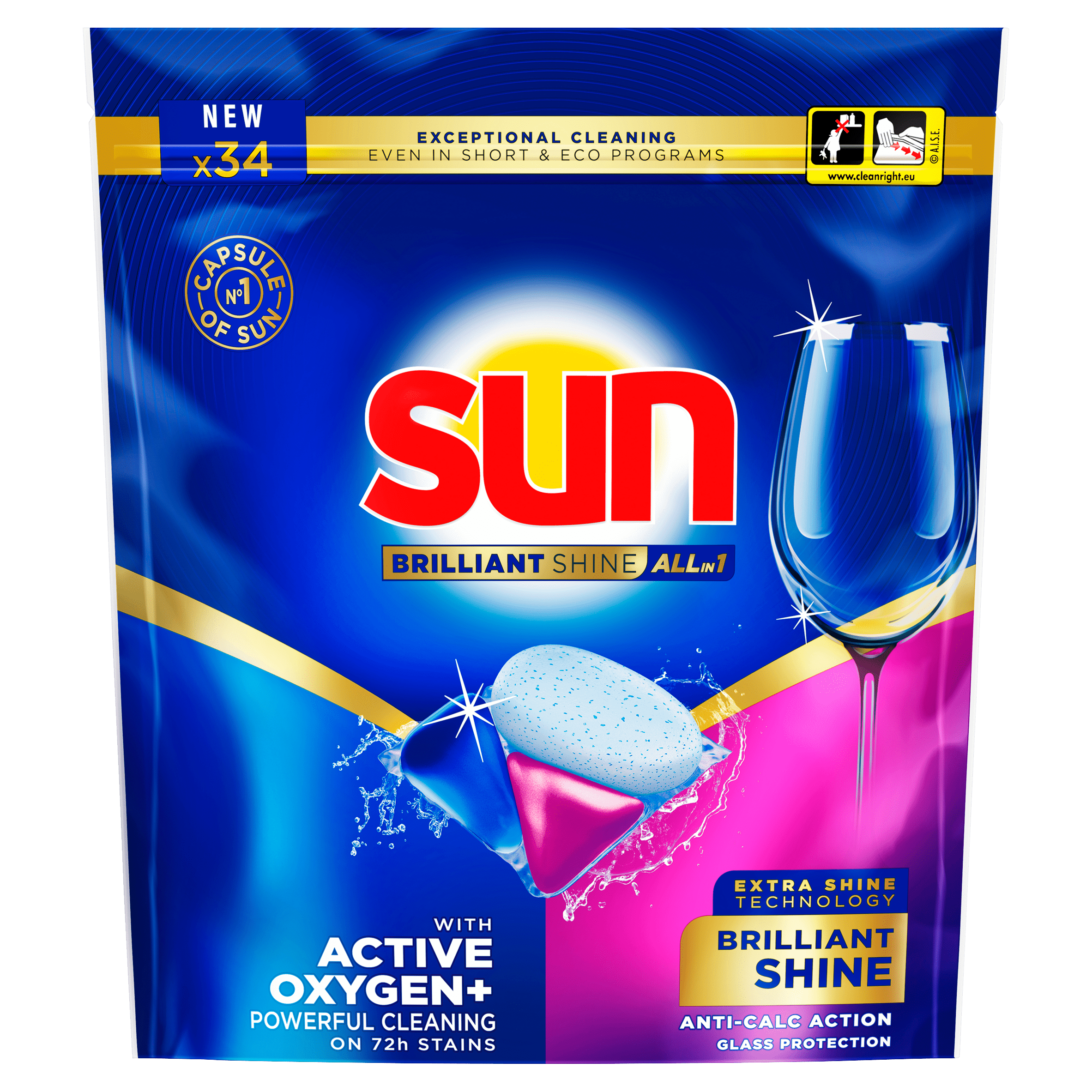 Sun Brilliant shine plus vaatwascaps 2-pack