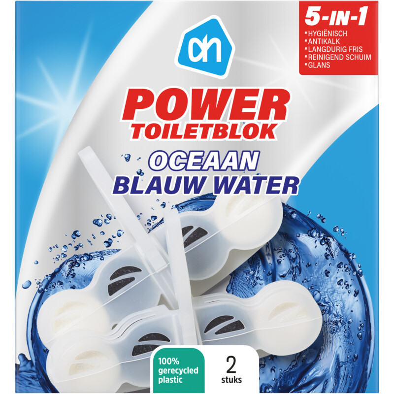 AH Power toiletblokken oceaan blauw water