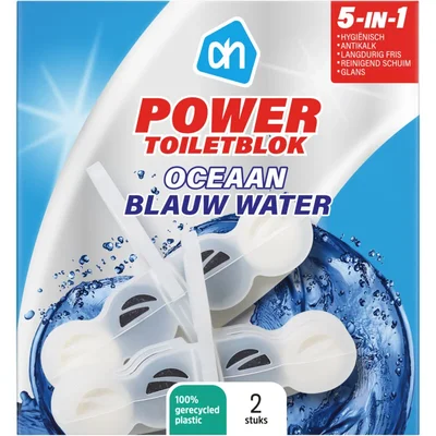 AH Power toiletblokken oceaan blauw water