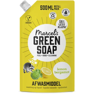 Marcel's Green Soap Afwasmiddel lemon & bergamot navulling