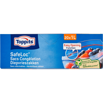 Toppits Safeloc diepvrieszakken 1 liter