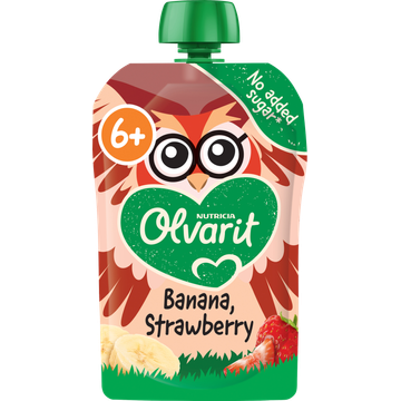 Olvarit Knijpfruit banana, strawberry 6m+