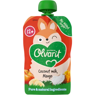 Olvarit Knijpfruit smoothie mango spelt 12m+