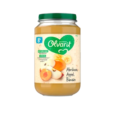 Olvarit Abrikoos appel banaan 8m+