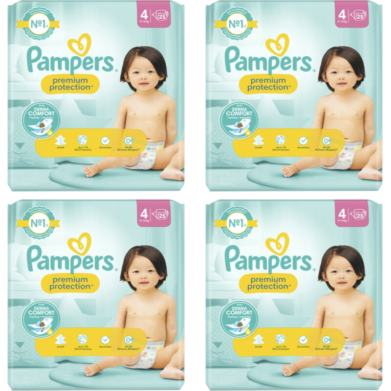 Pampers Premium protection luiers maat 4 4-pack