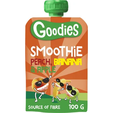 Goodies Knijpfruit smoothie peach, banana, apple