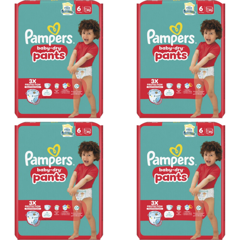 Pampers Baby dry pants luierbroek maat 6 4-pack