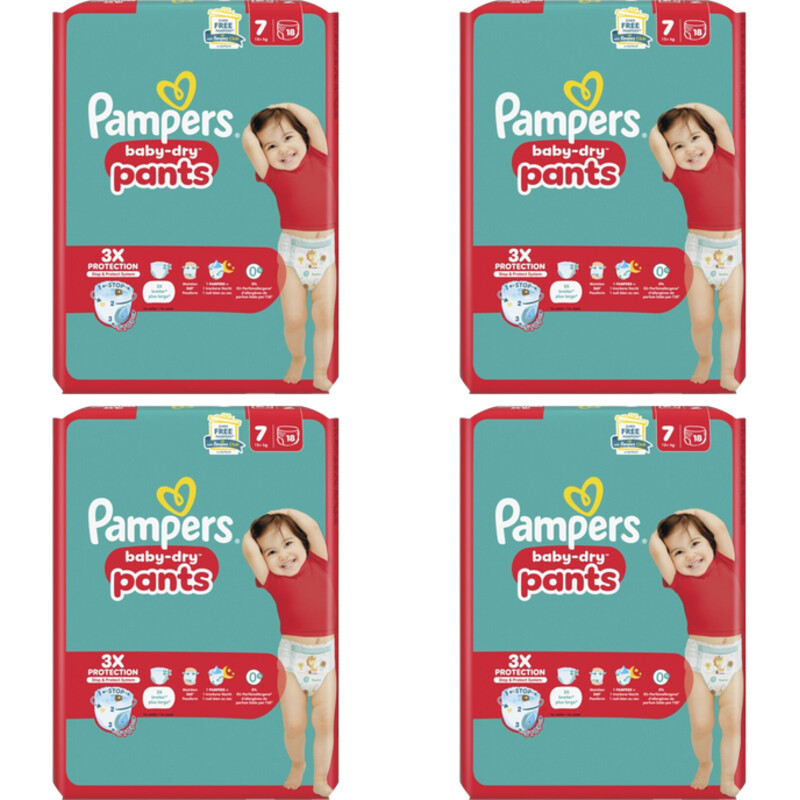 Pampers Baby dry pants luierbroek maat 7 4-pack