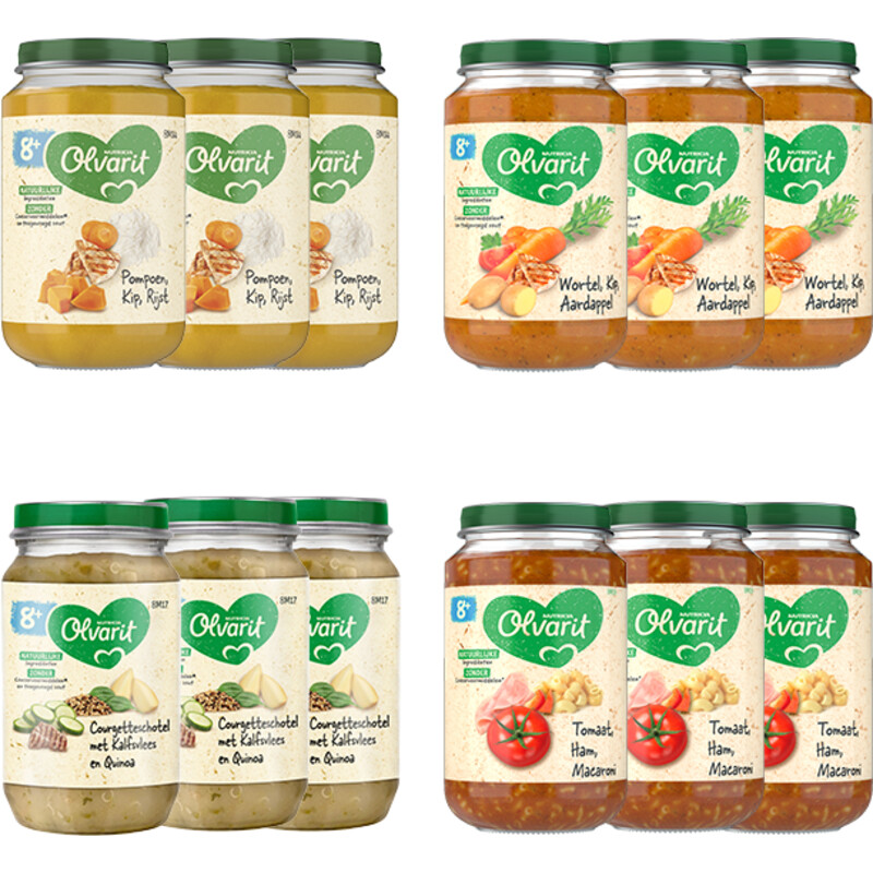 Olvarit variatiemenu 8+mnd 12-pack