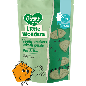 Olvarit Puzzel crackers erwt basilicum 15m+