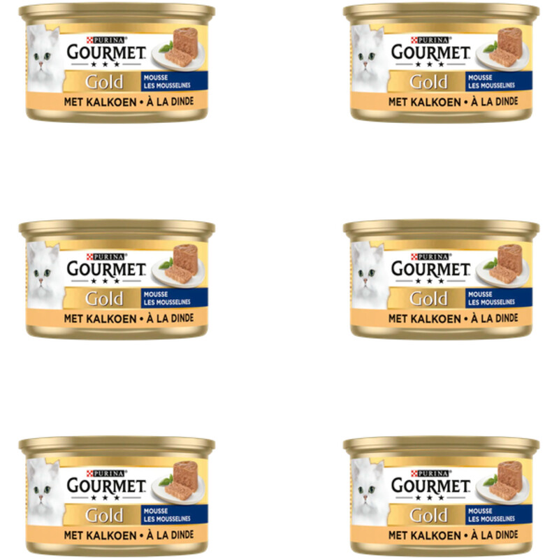 Gourmet Gold mousse met kalkoen 6-pack