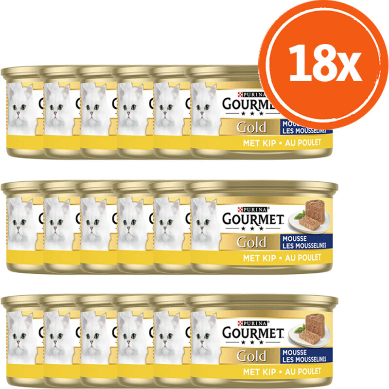 Gourmet Gold mousse met kip 18-pack