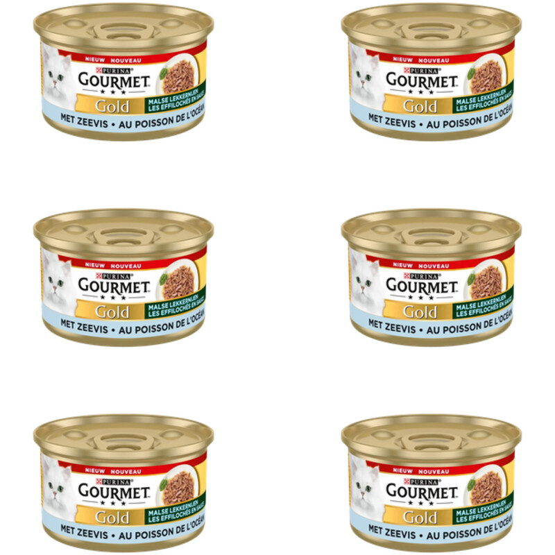 Gourmet Gold malse lekkernijen met zeevis 6-pack