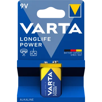 Varta Longlife power 9V alkaline batterijen
