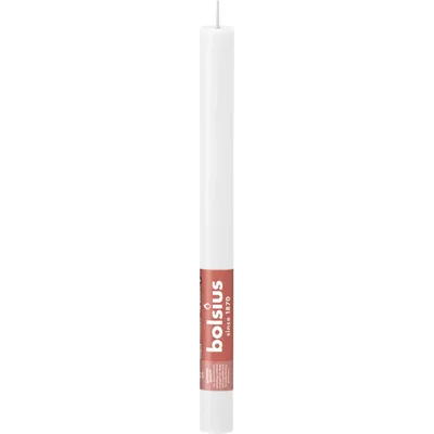 Bolsius Dinerkaars rustiek wit 27cm
