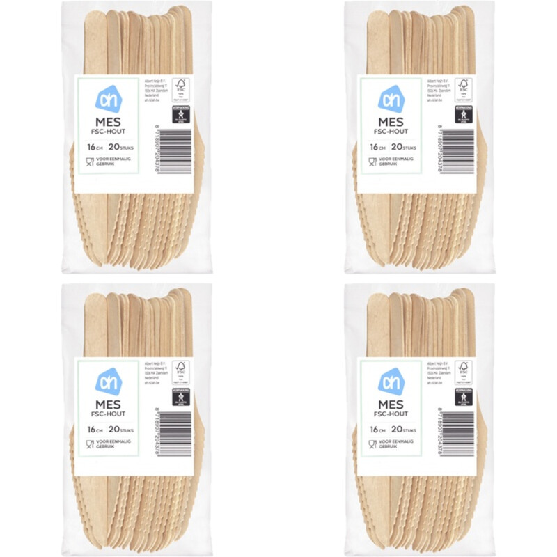 AH Houten mes 4-pack