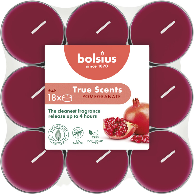 Bolsius True scents geurtheelichten granaatappel