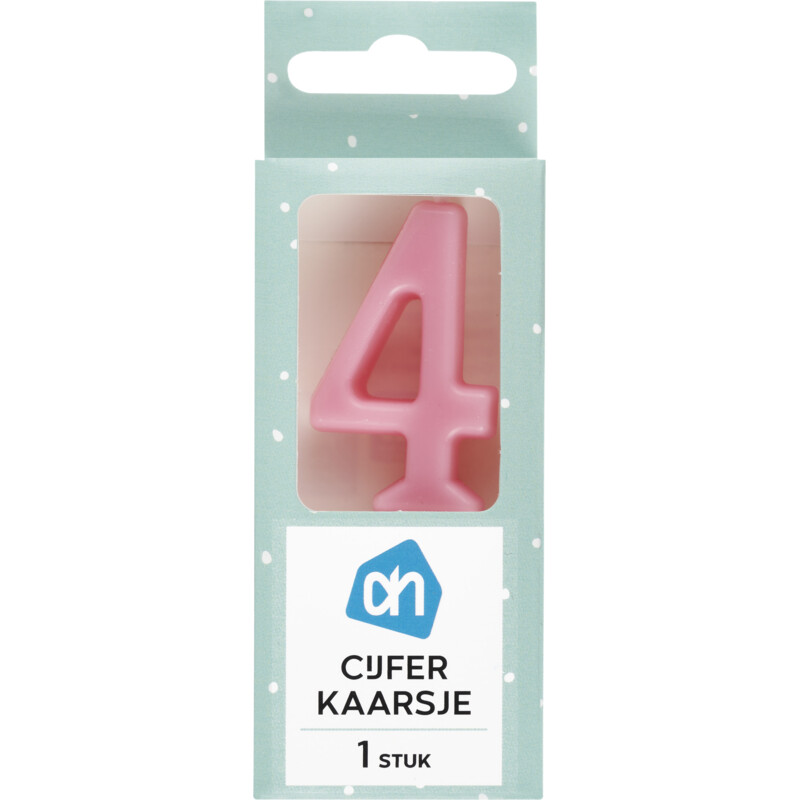 AH Kaars cijfer 4 kleur