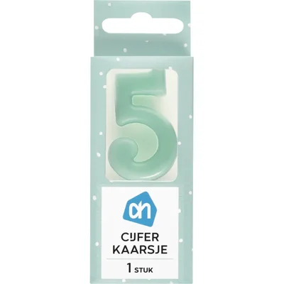 AH Kaars cijfer 5 kleur