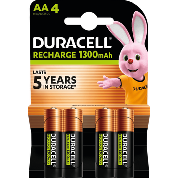 Duracell Rechargeable AA-batterijen 1300 mAh