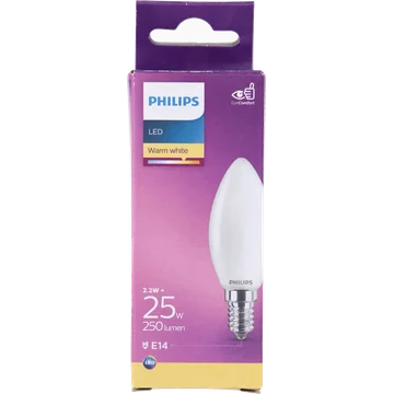 Philips Led fil kaars mat E14 25W