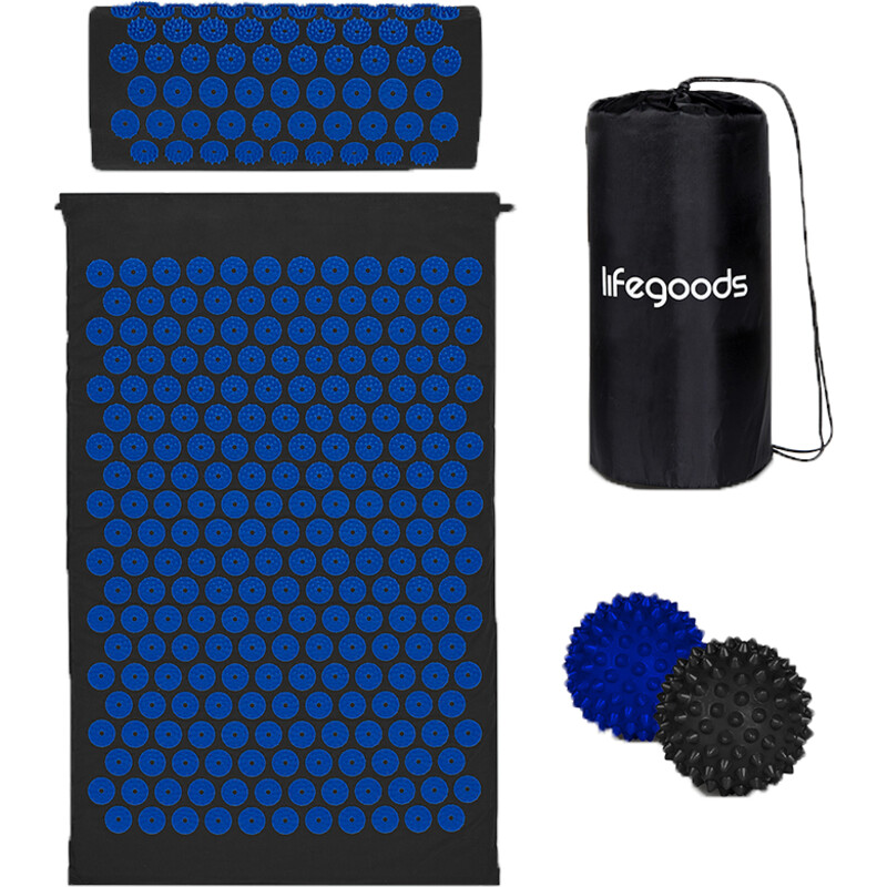 Lifegoods Accupressure mat zwart-blauw