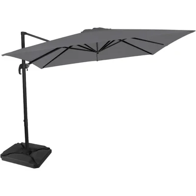 AH Zweefparasol met voet grijs
