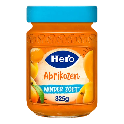 Hero Jam Minder Zoet Abrikozen 325 g