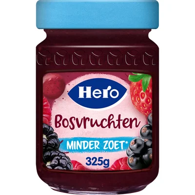Hero Jam Minder Zoet Bosvruchten 325g