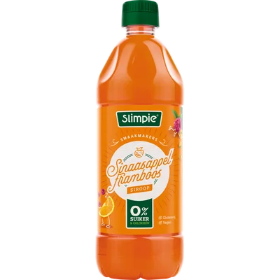 Slimpie Sinaasappel Framboos Siroop 650 ml