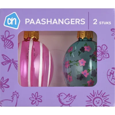 AH Glazen hangers set streep