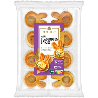 AH Excellent Bladerdeegbakjes paashaasvorm mini