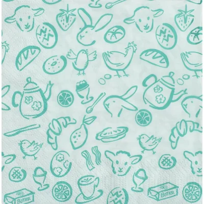 AH Servet lila figuurtjes 33x33cm