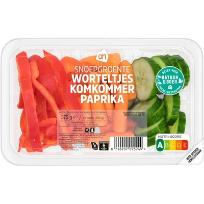 AH Snoepgroente wortel komkommer paprika
