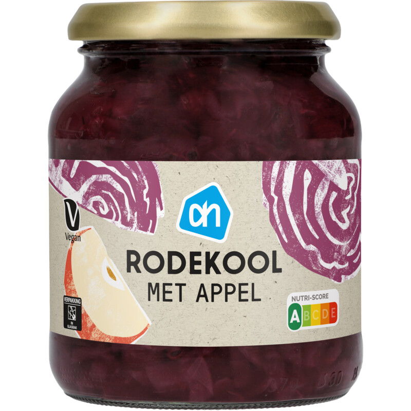 AH Rode kool met appel