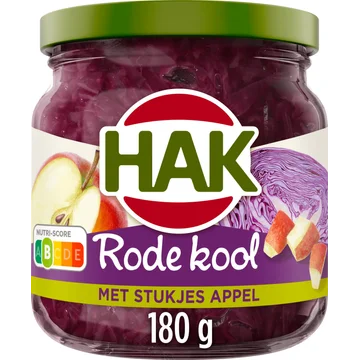 Hak Rode kool met stukjes appel