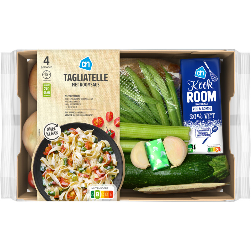 AH Tagliatelle met roomsaus verspakket