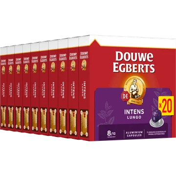 Douwe Egberts Lungo 8 Intens 10 x 20 stuks