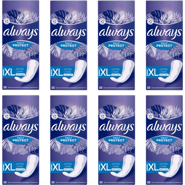 Always Daily Protect Extra Long OdourBlock technologie Inlegkruisjes 8 x 22 Stuks