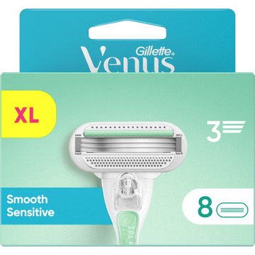 Gillette Venus Smooth Sensitive Voor Vrouwen, 8 Navulmesjes